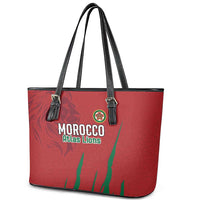 Morocco Football Leather Tote Bag Atlas Lions Road To Champion
