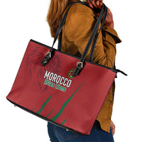 Morocco Football Leather Tote Bag Atlas Lions Road To Champion