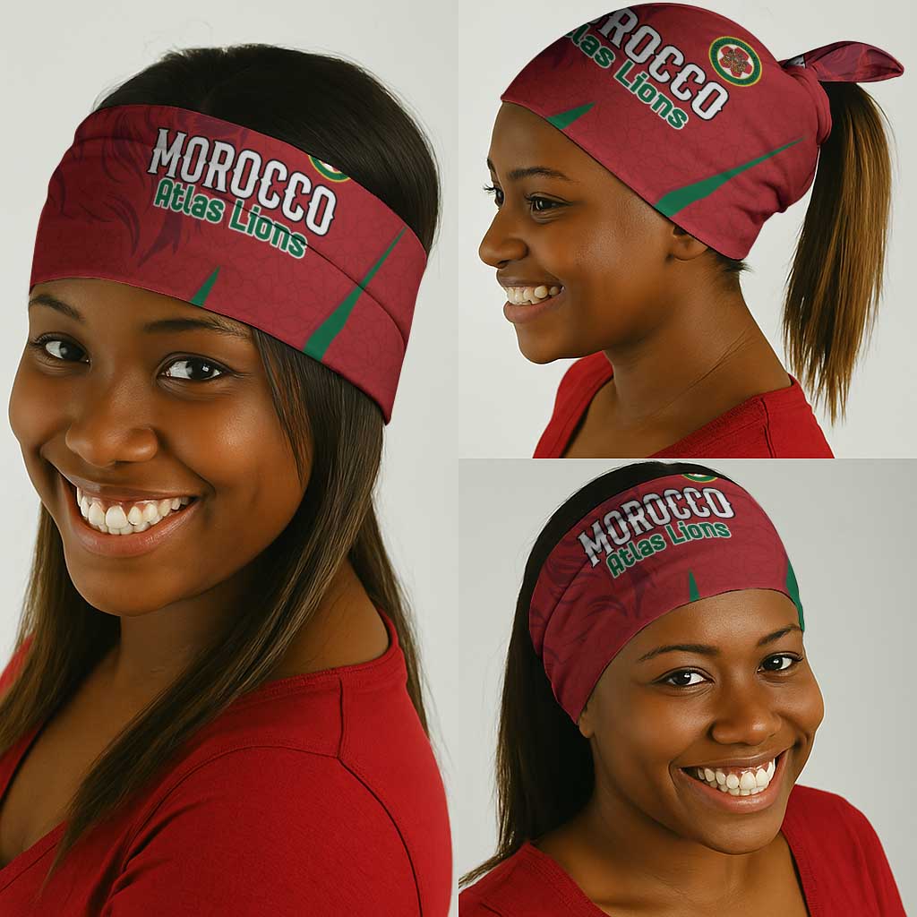 Morocco Football Neck Gaiter Atlas Lions Road To Champion