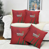 Morocco Football Pillow Cover Atlas Lions Road To Champion