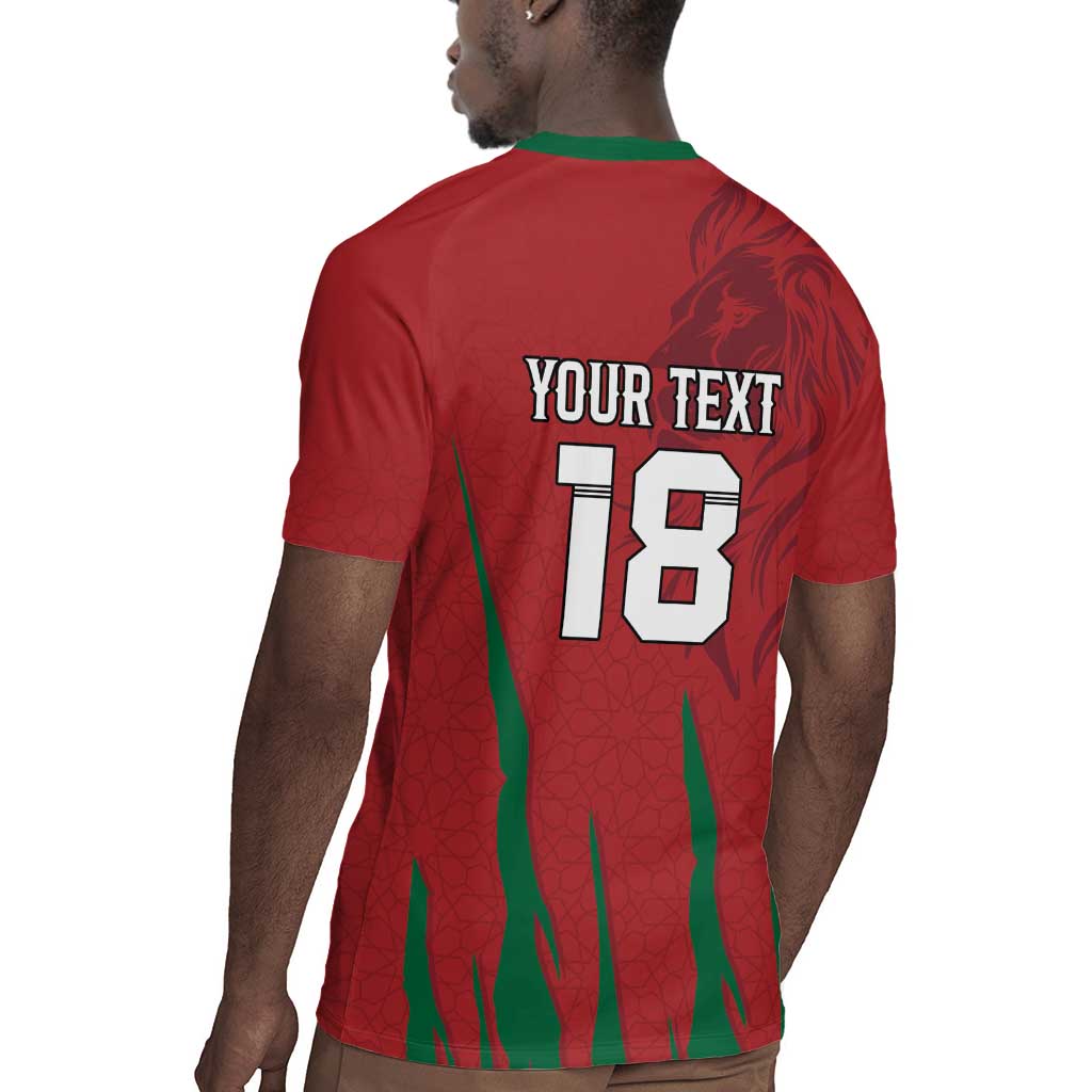 Custom Morocco Football Rugby Jersey Atlas Lions Road To Champion