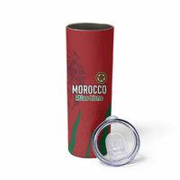 Custom Morocco Football Skinny Tumbler Atlas Lions Road To Champion