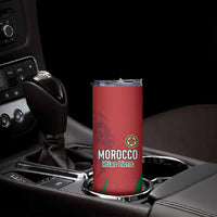 Custom Morocco Football Skinny Tumbler Atlas Lions Road To Champion