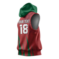 Custom Morocco Football Sleeveless Hoodie Atlas Lions Road To Champion