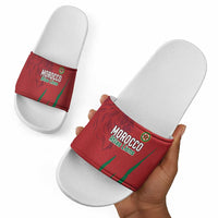 Morocco Football Slide Sandals Atlas Lions Road To Champion