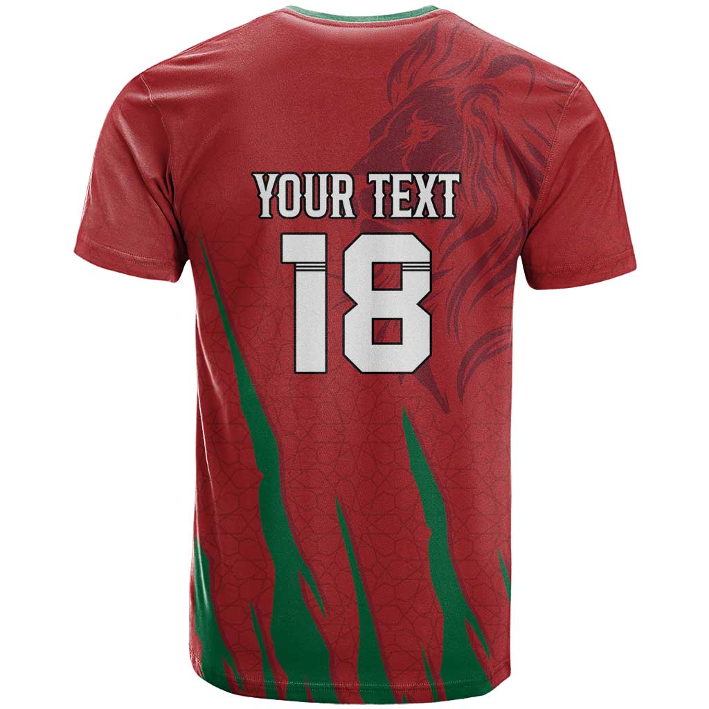 Custom Morocco Football T shirt Atlas Lions Road To Champion
