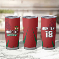 Custom Morocco Football Tumbler Cup Atlas Lions Road To Champion