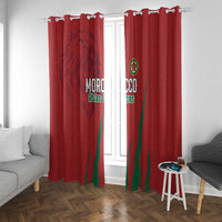 Morocco Football Window Curtain Atlas Lions Road To Champion