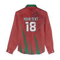 Custom Morocco Football Women Casual Shirt Atlas Lions Road To Champion
