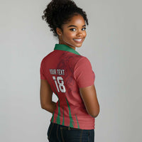 Custom Morocco Football Women Polo Shirt Atlas Lions Road To Champion