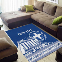 Personalized Greece Athena Goddess Area Rug Parthenon Greek Key Patterns