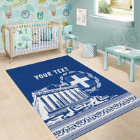 Personalized Greece Athena Goddess Area Rug Parthenon Greek Key Patterns