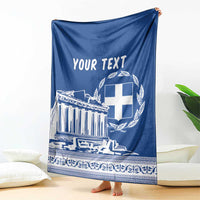 Personalized Greece Athena Goddess Blanket Parthenon Greek Key Patterns