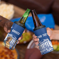 Personalized Greece Athena Goddess 4 in 1 Can Cooler Tumbler Parthenon Greek Key Patterns