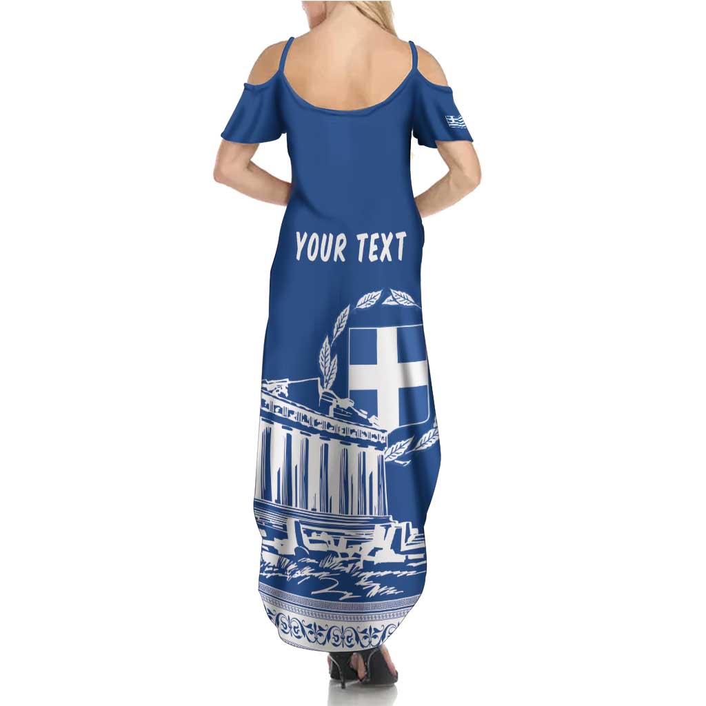 Personalized Greece Athena Goddess Family Matching Summer Maxi Dress and Hawaiian Shirt Parthenon Greek Key Patterns