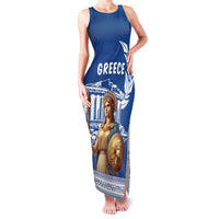 Personalized Greece Athena Goddess Family Matching Tank Maxi Dress and Hawaiian Shirt Parthenon Greek Key Patterns