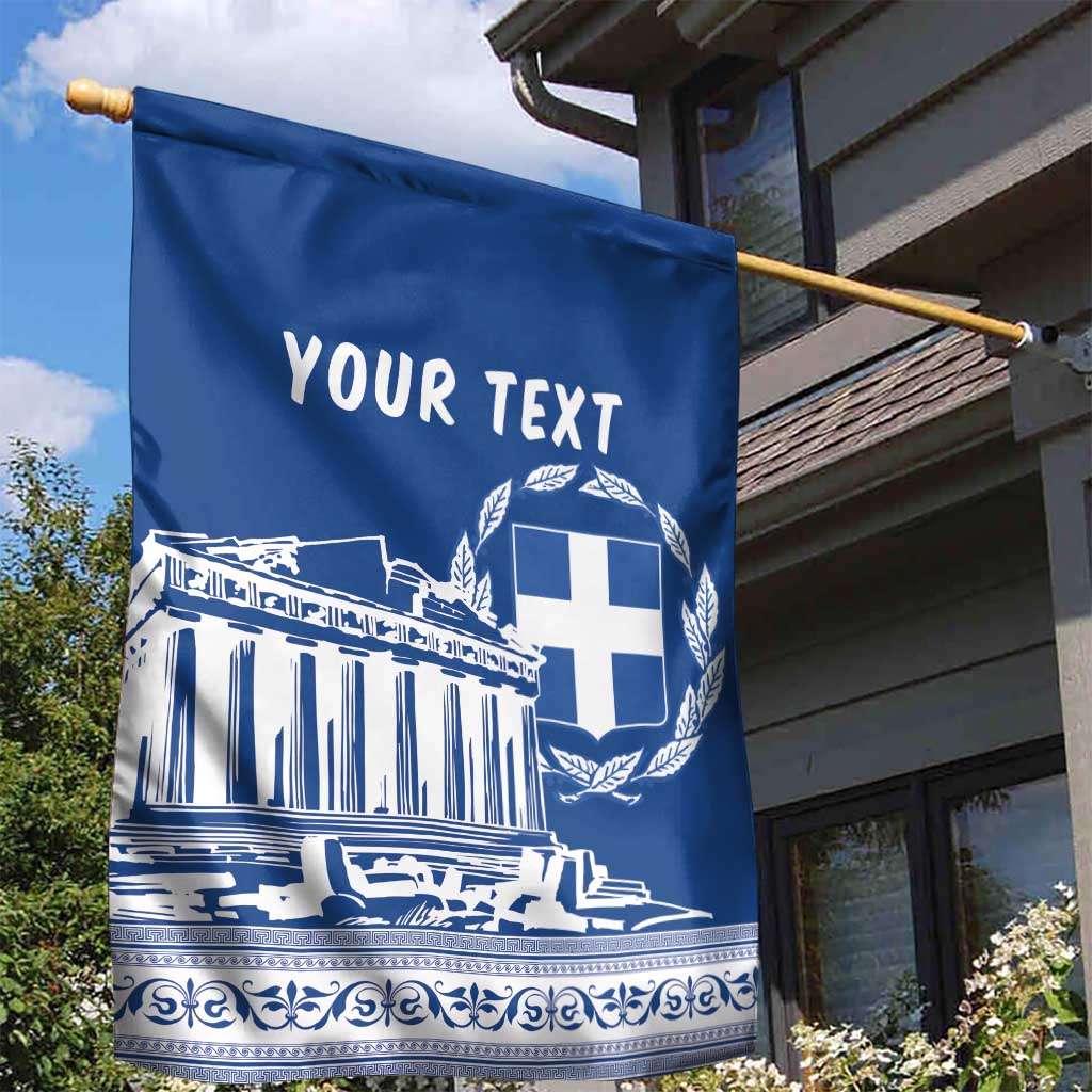 Personalized Greece Athena Goddess Garden Flag Parthenon Greek Key Patterns