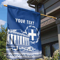 Personalized Greece Athena Goddess Garden Flag Parthenon Greek Key Patterns
