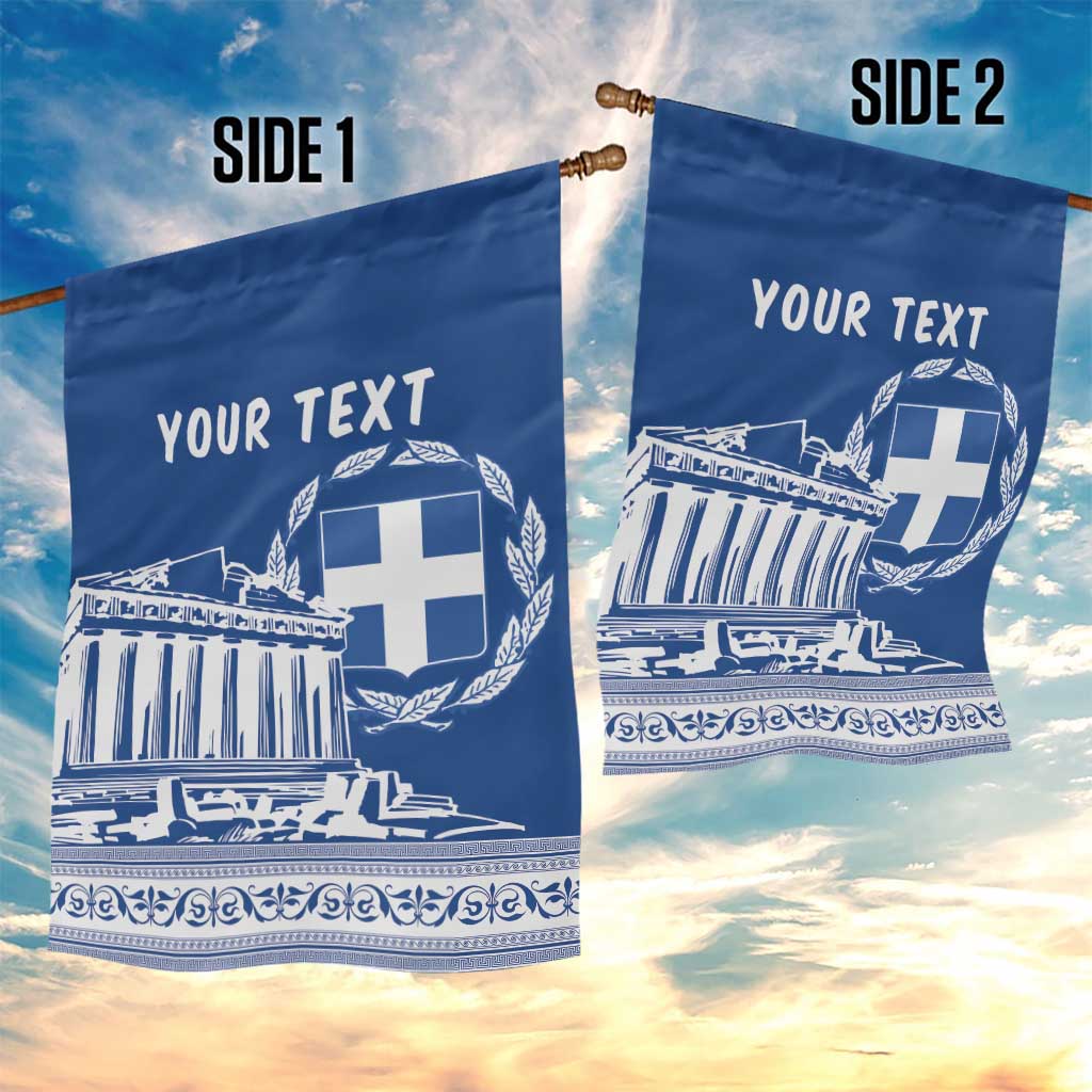 Personalized Greece Athena Goddess Garden Flag Parthenon Greek Key Patterns