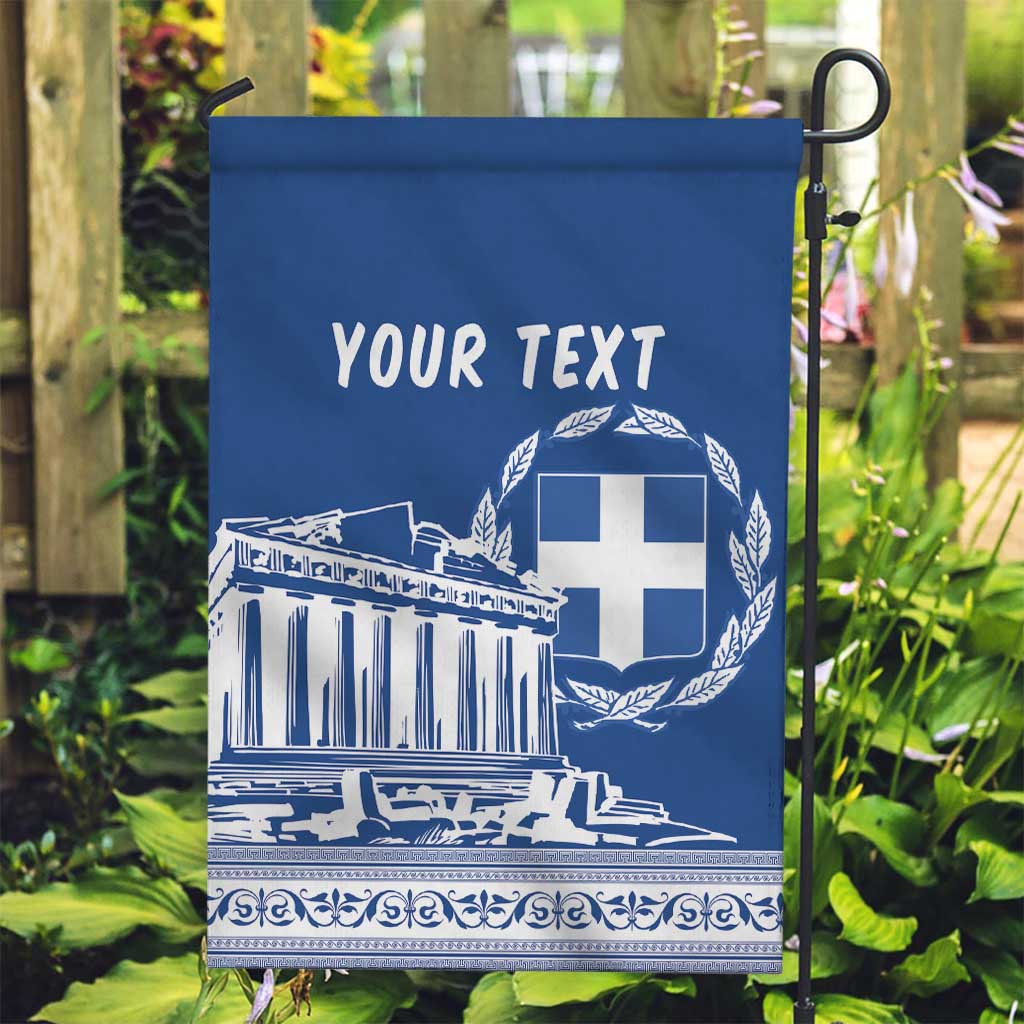 Personalized Greece Athena Goddess Garden Flag Parthenon Greek Key Patterns