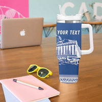 Personalized Greece Athena Goddess Tumbler With Handle Parthenon Greek Key Patterns