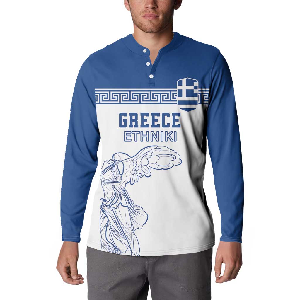 Custom Greece Football Button Sweatshirt Go Champions Ethniki LT18