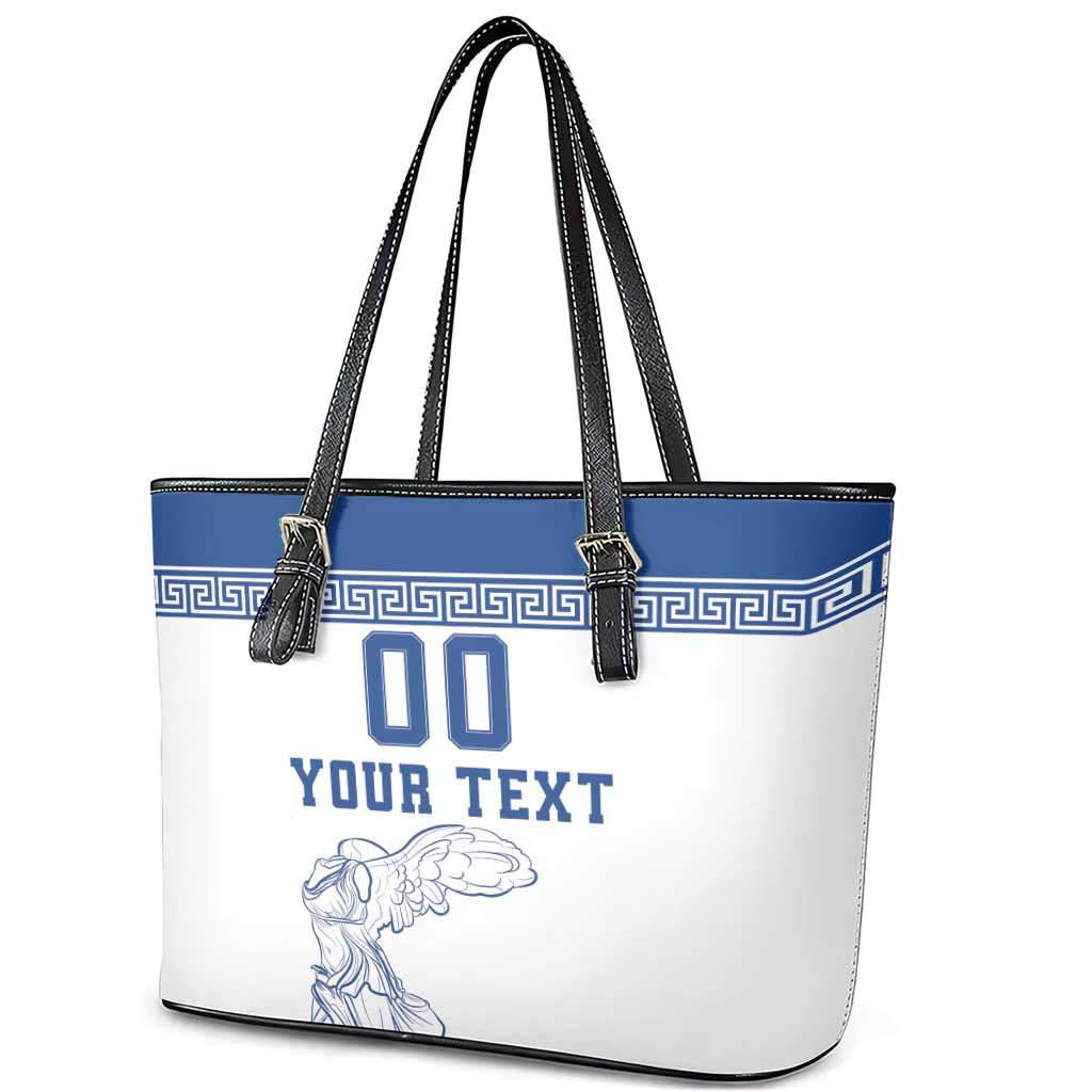Custom Greece Football Leather Tote Bag Go Champions Ethniki LT18