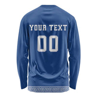 Custom Greece Football Long Sleeve Shirt Go Champions Ethniki LT18