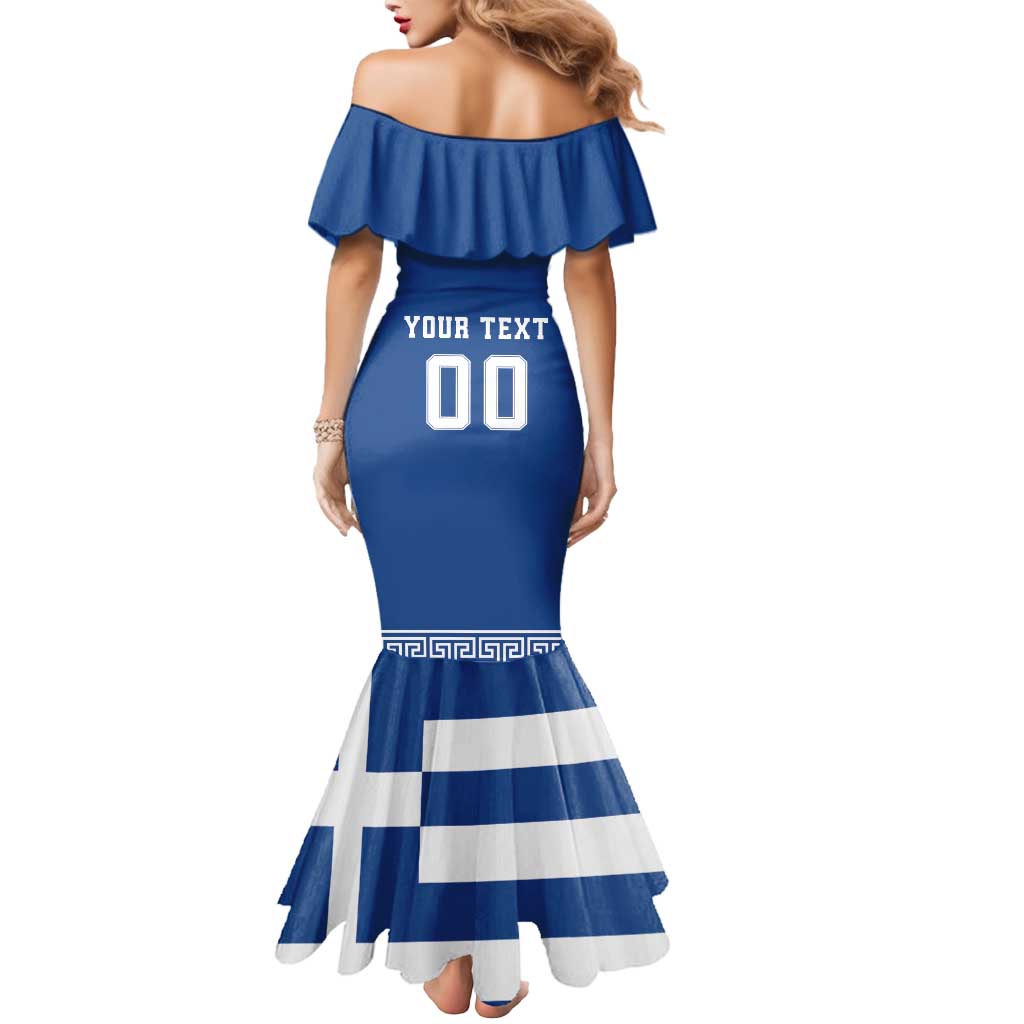 Custom Greece Football Mermaid Dress Go Champions Ethniki LT18