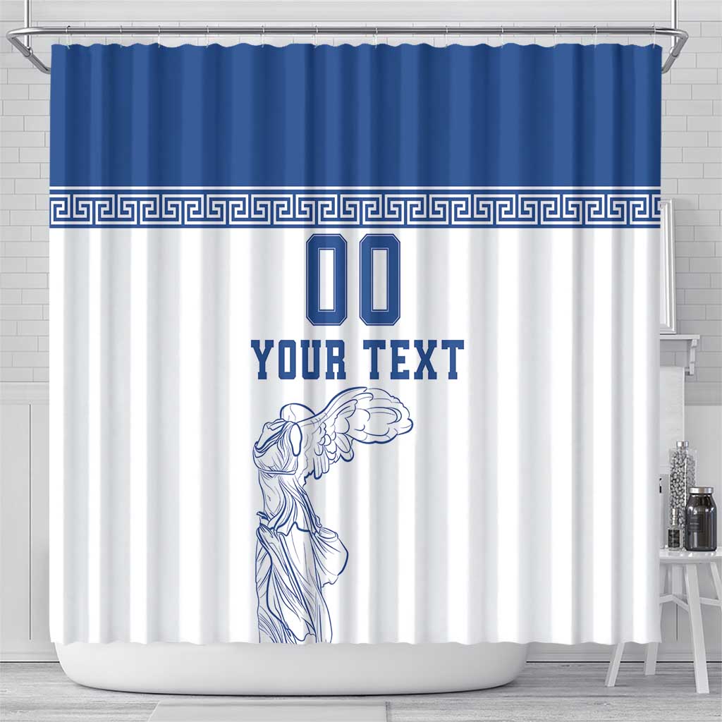 Custom Greece Football Shower Curtain Go Champions Ethniki LT18