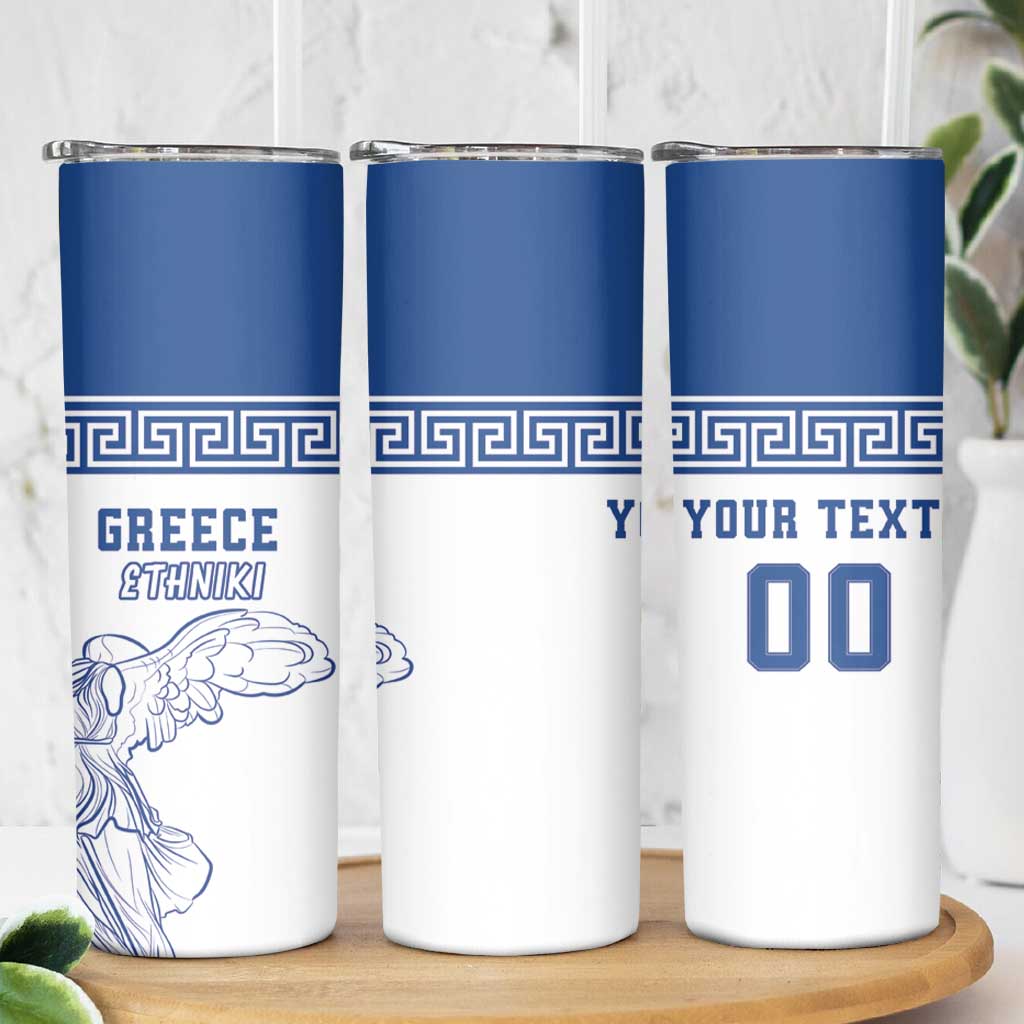 Custom Greece Football Skinny Tumbler Go Champions Ethniki LT18
