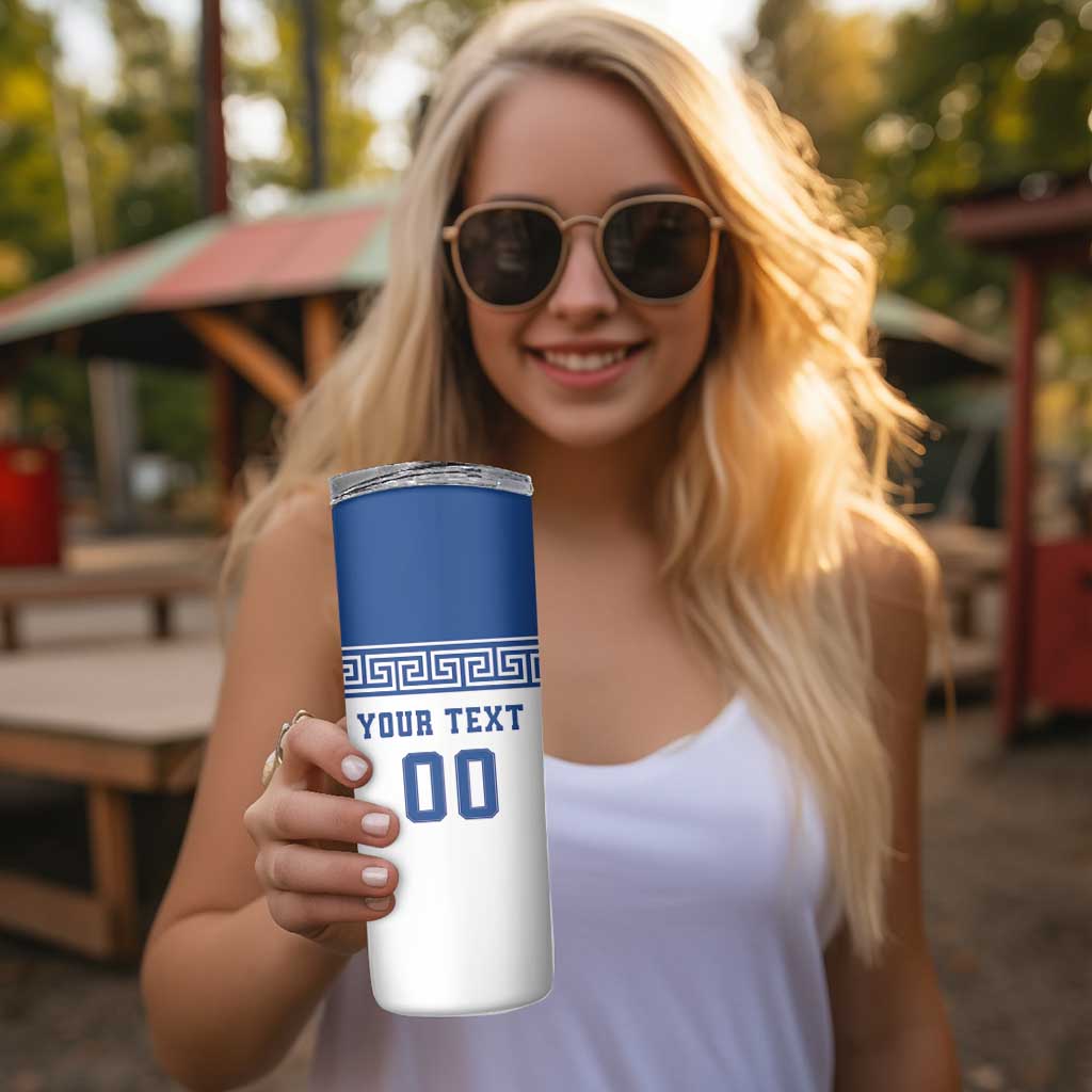 Custom Greece Football Skinny Tumbler Go Champions Ethniki LT18