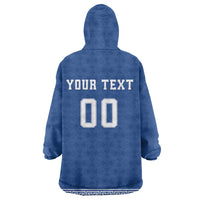 Custom Greece Football Wearable Blanket Hoodie Go Champions Ethniki LT18