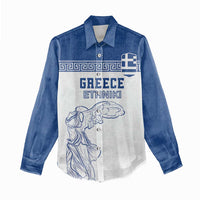 Custom Greece Football Women Casual Shirt Go Champions Ethniki LT18