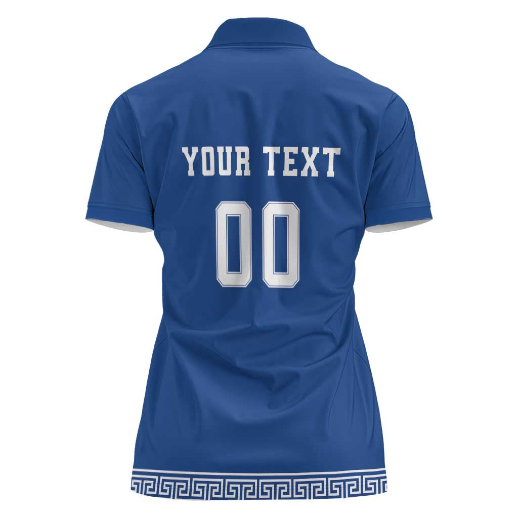 Custom Greece Football Women Polo Shirt Go Champions Ethniki LT18