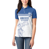 Custom Greece Football Women Polo Shirt Go Champions Ethniki LT18