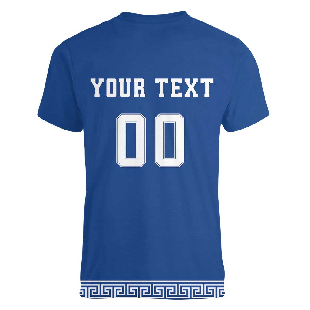 Custom Greece Football Women V-Neck T-Shirt Go Champions Ethniki LT18