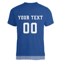 Custom Greece Football Women V-Neck T-Shirt Go Champions Ethniki LT18