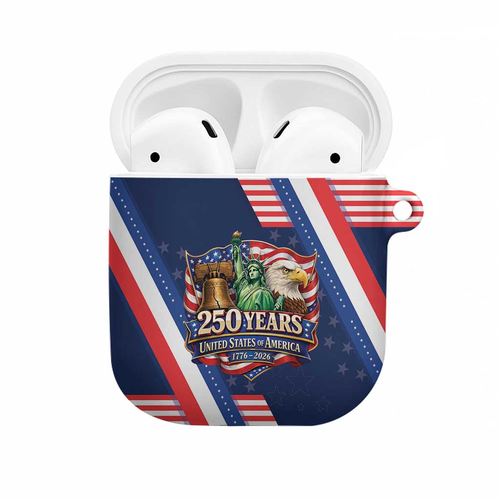 America 250th Anniversary AirPods Case USA 1776-2026 Patriotic Eagle