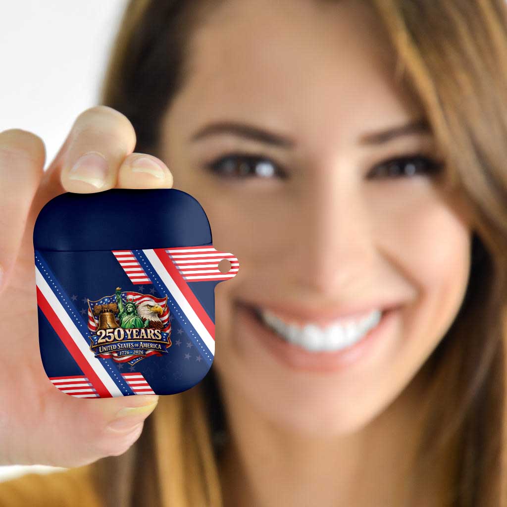 America 250th Anniversary AirPods Case USA 1776-2026 Patriotic Eagle