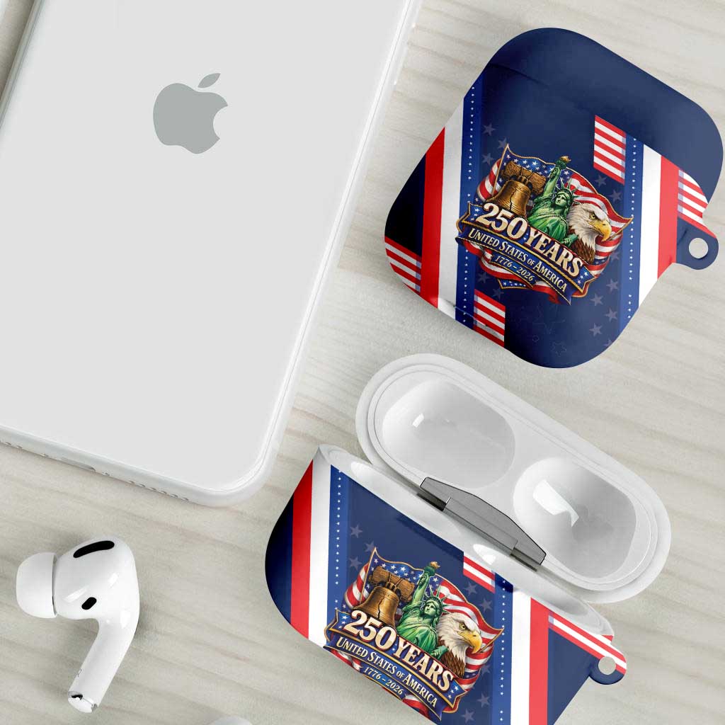 America 250th Anniversary AirPods Case USA 1776-2026 Patriotic Eagle