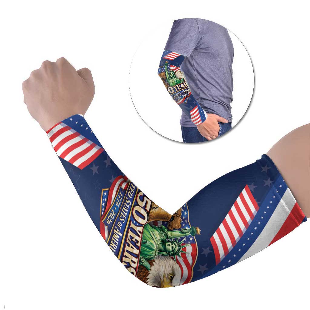 America 250th Anniversary Arm Sleeves USA 1776-2026 Patriotic Eagle