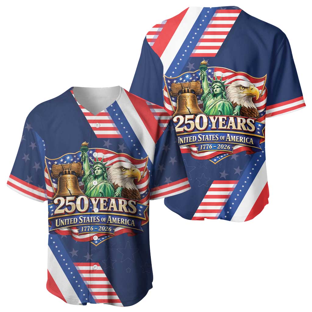 America 250th Anniversary Baseball Jersey USA 1776-2026 Patriotic Eagle