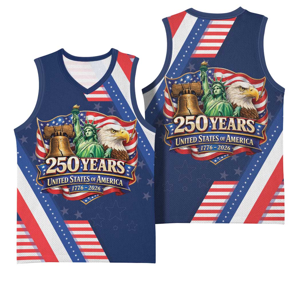 America 250th Anniversary Basketball Jersey USA 1776-2026 Patriotic Eagle