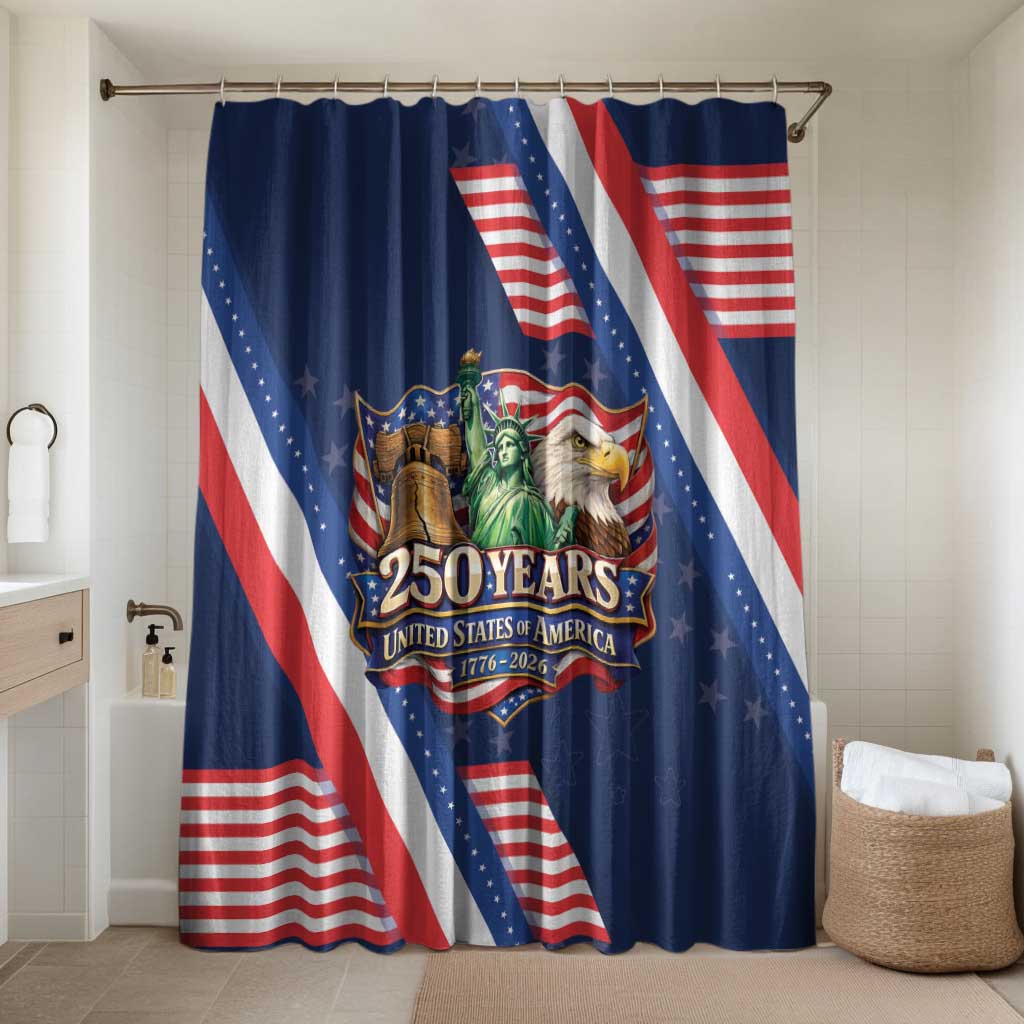 America 250th Anniversary Bathroom Set USA 1776-2026 Patriotic Eagle