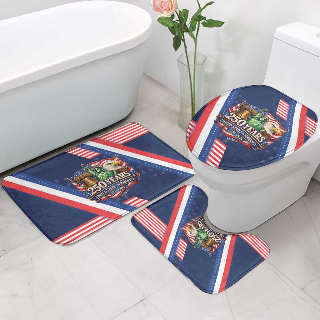 America 250th Anniversary Bathroom Set USA 1776-2026 Patriotic Eagle