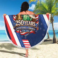 America 250th Anniversary Beach Blanket USA 1776-2026 Patriotic Eagle