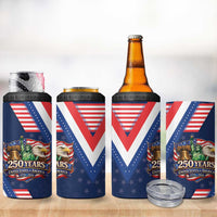 America 250th Anniversary 4 in 1 Can Cooler Tumbler USA 1776-2026 Patriotic Eagle