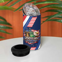 America 250th Anniversary 4 in 1 Can Cooler Tumbler USA 1776-2026 Patriotic Eagle