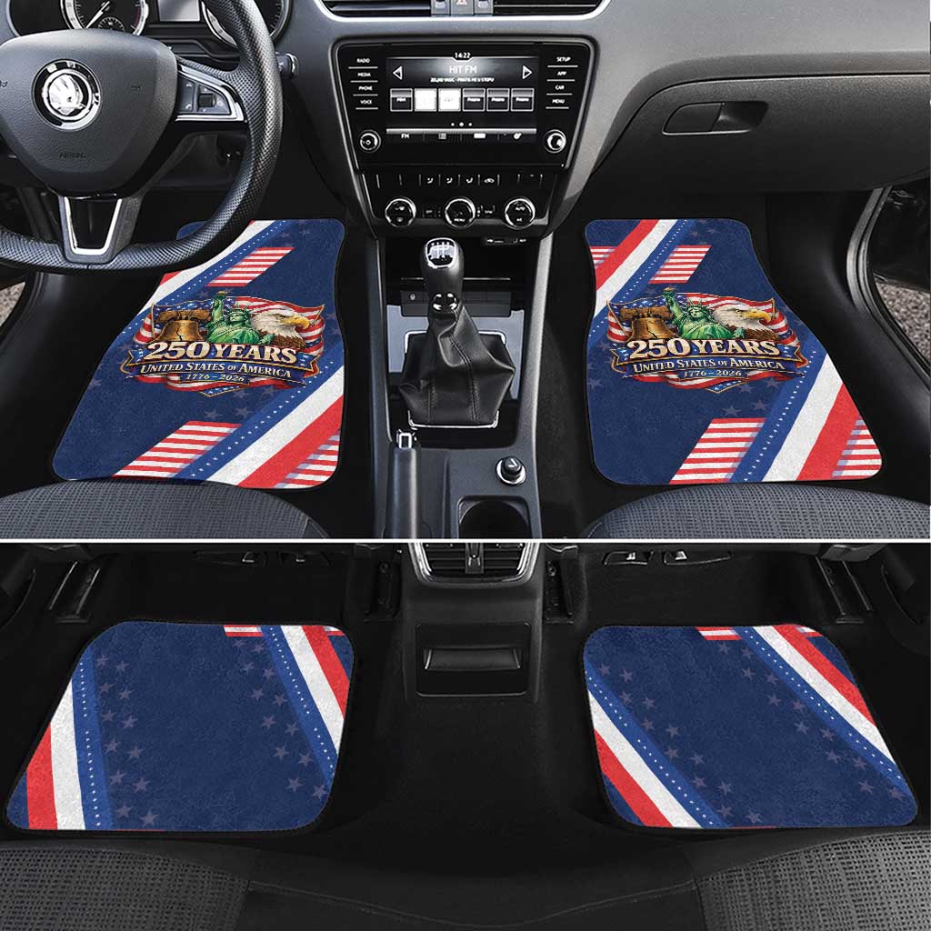 America 250th Anniversary Car Mats USA 1776-2026 Patriotic Eagle